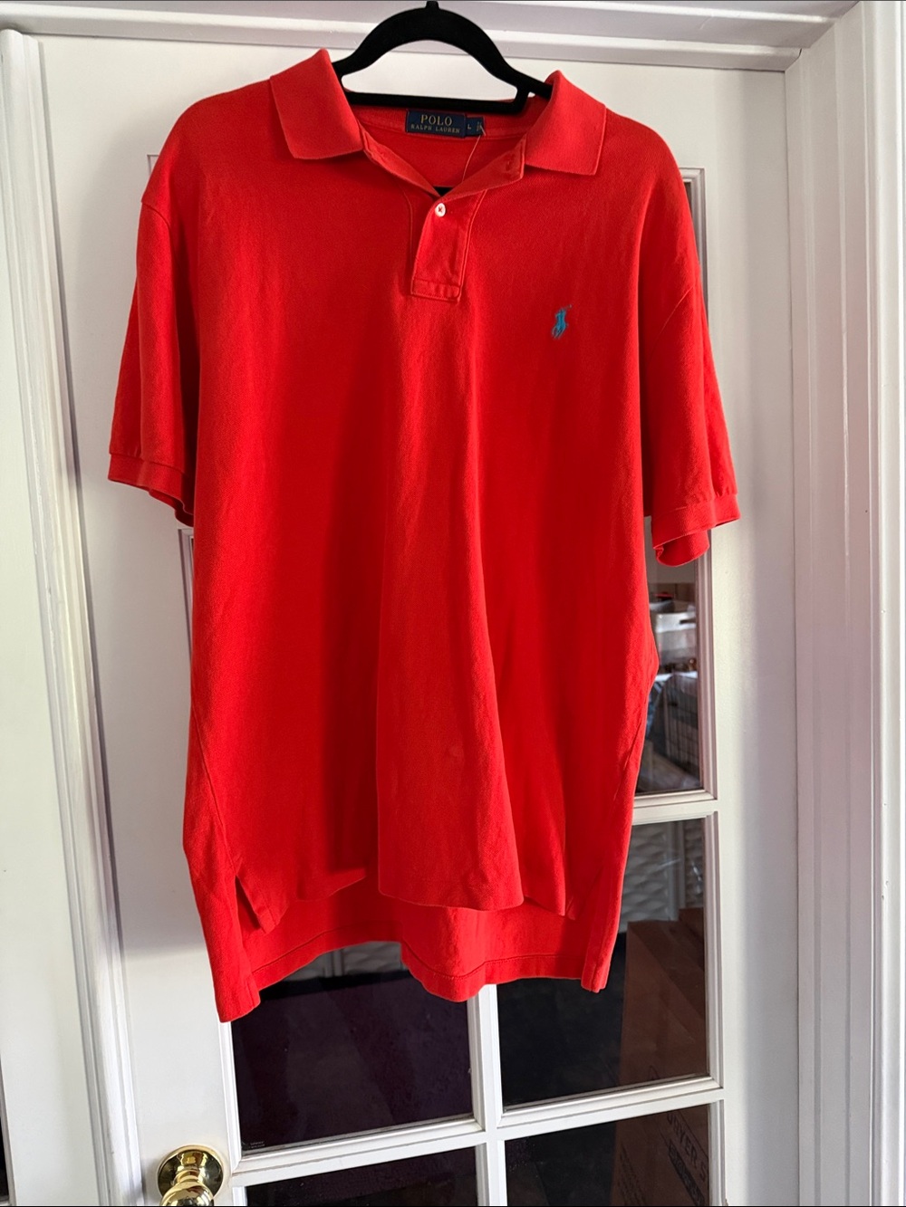 Polo by Ralph Lauren Bright Red Short Sleeve Polo with Contrast Pony